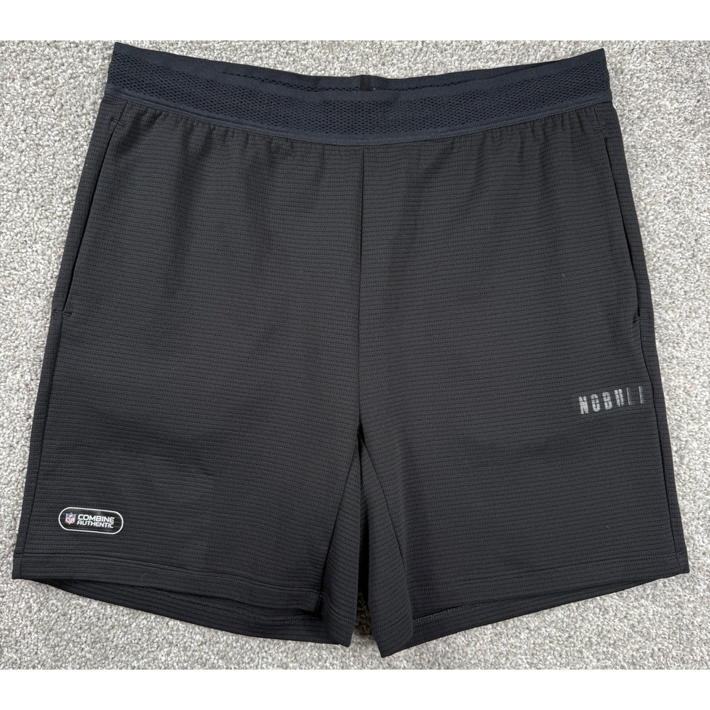 NOBULL NFL Combine Authentic Shorts Mens L Black Training Gym Athletic Stretch